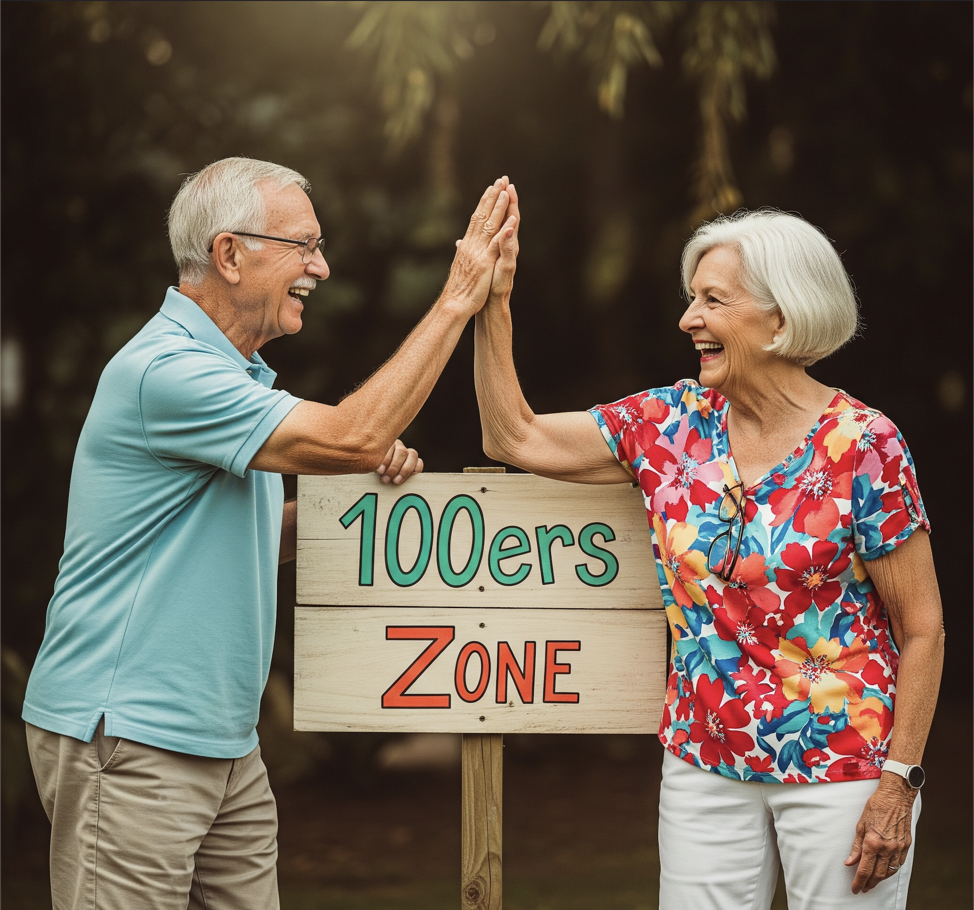 100ers Zone sign with community