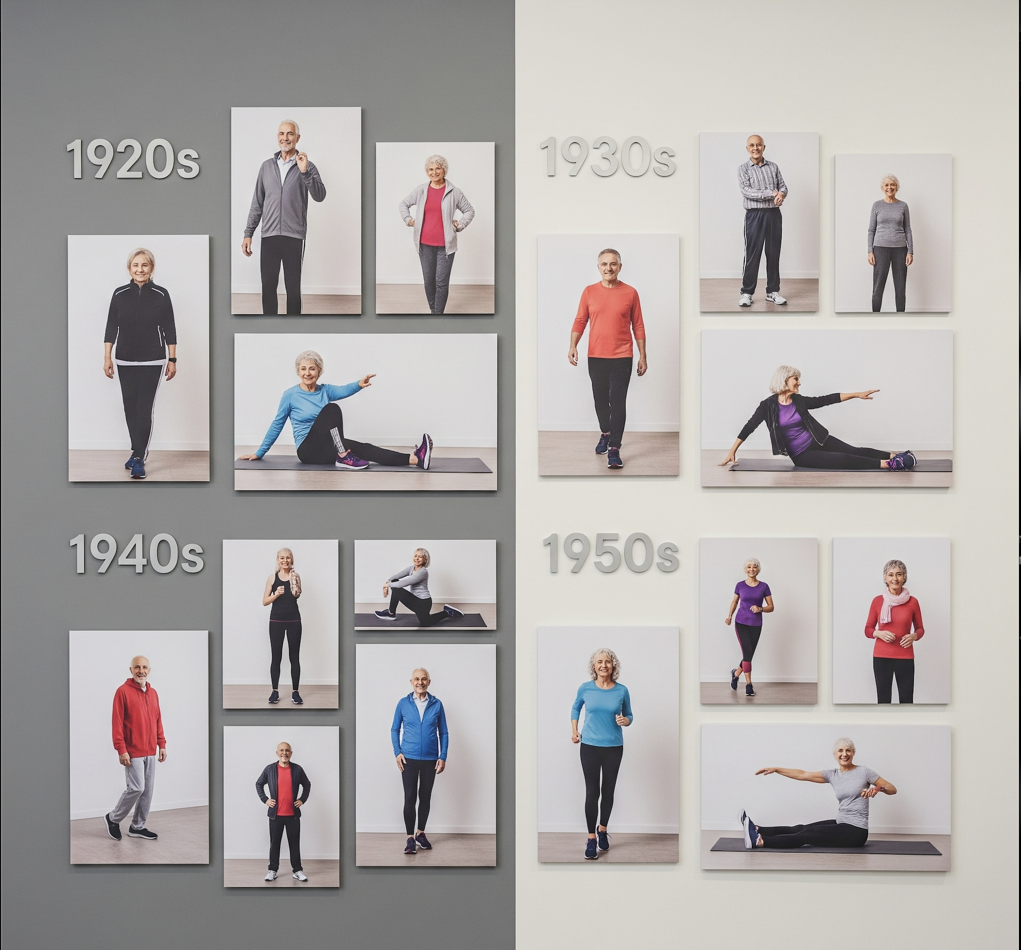 A gallery wall celebrating active elders